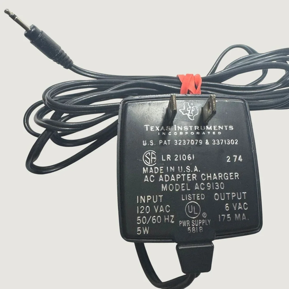Vintage Texas Instruments AC9130 AC Adapter Charger 6VAC 175mA USA TI